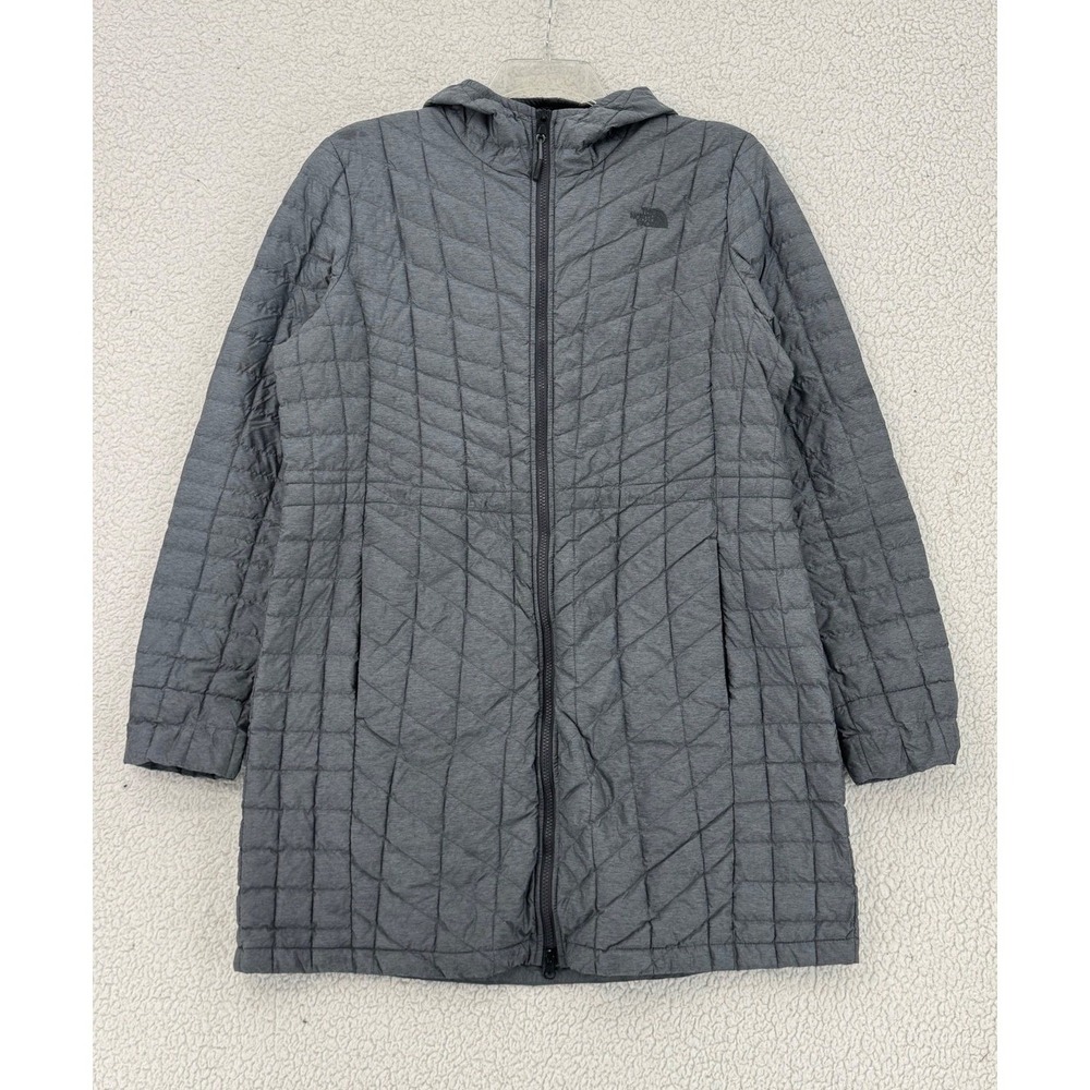 The North Face ThermoBall Parka Women Size XL Grey Quilted Hooded Jacket